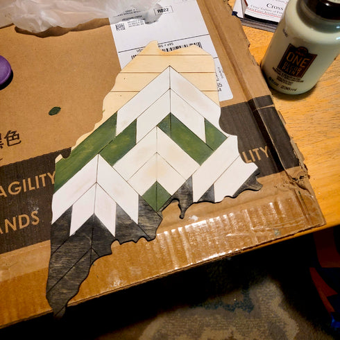 Maine Mountain Sign | Maine 3D Sign | Maine Wood Sign